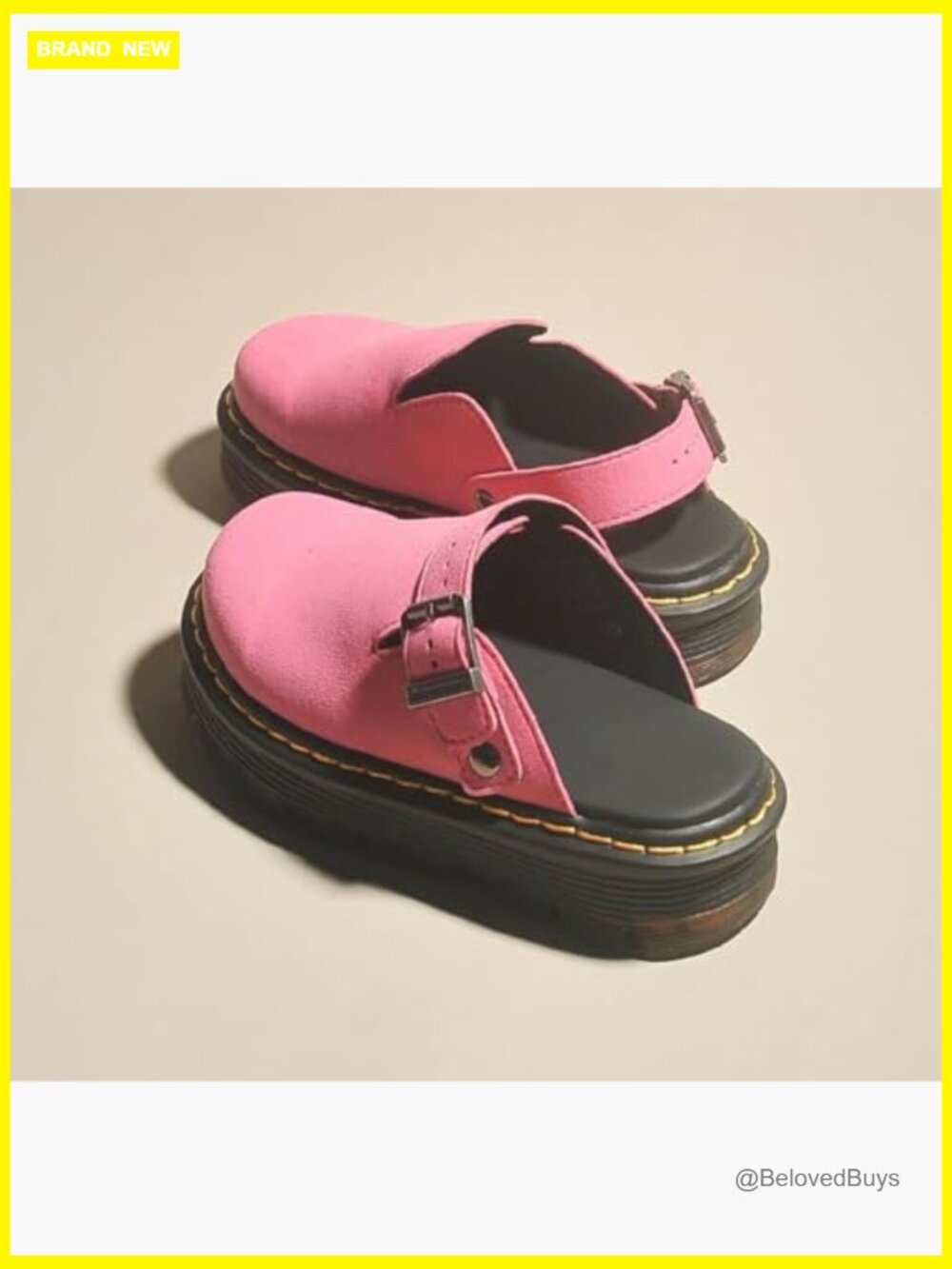 Platform Buckle Clogs Mules - Slip On Memory Foam Dressy Casual Shoes - Picture 7 of 7